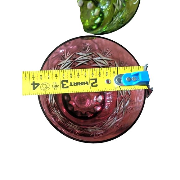 AJKA Discontinued Vintage Hungarian Crystal Cut To Clear Rainbow Wine Glasses - Picture 7 of 8